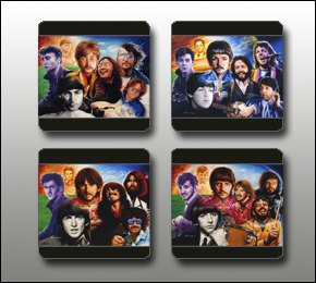 Seven Faces Of Beatles Coasters