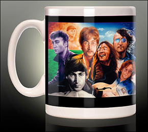 Seven Faces Of John Lennon Beatles Coffee Mug
