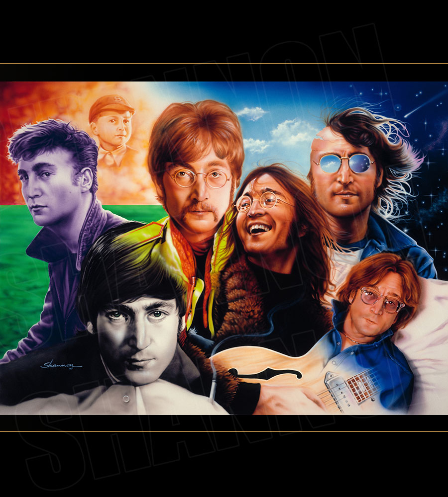 Seven Faces Of John Lennon The Beatles Poster